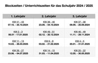 Blockzeiten 24:25